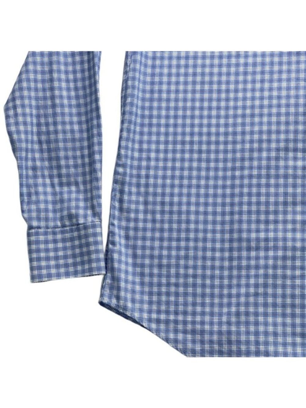 Bugatchi Mens Blue Check Long Sleeve Button-Up Shirt 100% Cotton Size L - Picture 10 of 13